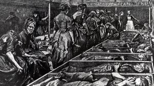 救世軍の女性の避難所、「グラフィック」のイラスト、1892年2月27日 作： Charles Paul Renouard